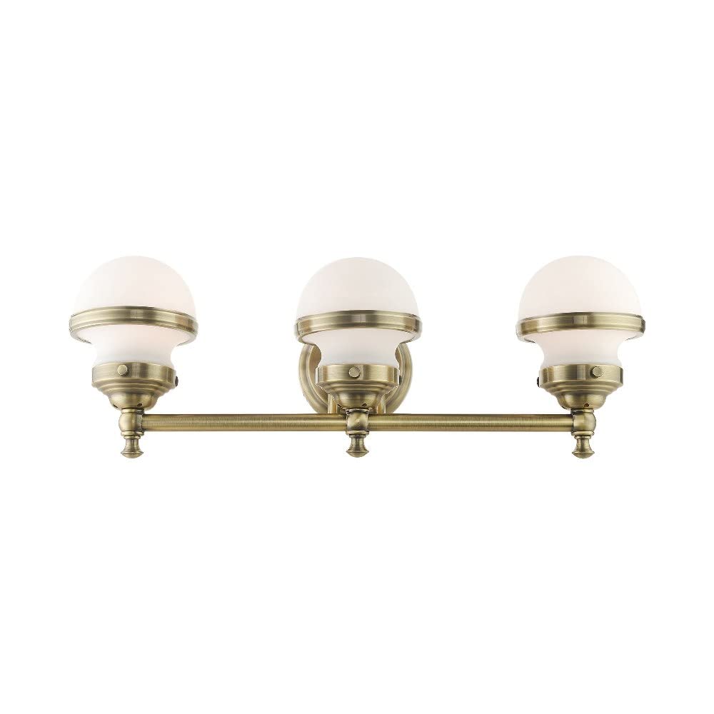 Livex Lighting 3 Light Polished Brass Bath Vanity,5713-02