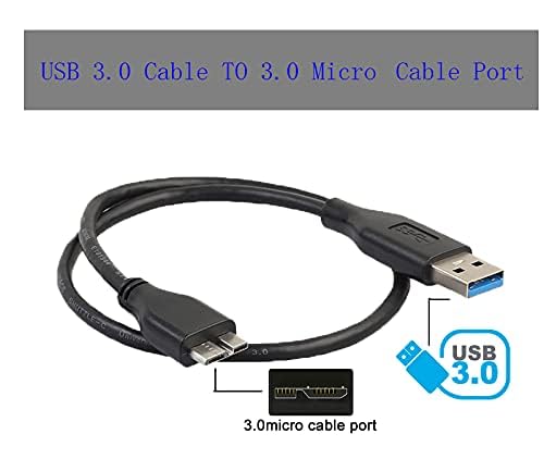 (2 Pack) USB 3.0 SuperSpeed USB Type A to USB Micro-B Device Cable for Toshiba Canvio Desk External Hard Drive Disk 1TB/2TB/3TB, Canvio Basics 3.0