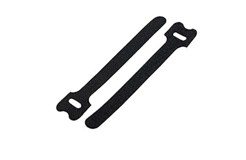 South Main Hardware 848110 10-Pack 5 Inch Hook and Loop Fastening Cable Ties, Black 10-Pack, Small