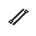 South Main Hardware 848110 10-Pack 5 Inch Hook and Loop Fastening Cable Ties, Black 10-Pack, Small