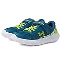 Under Armour Boy's Surge 3 Alternate Closure Print (Little Kid) Static Blue/Lime Surge/Lime Surge 1 Little Kid M