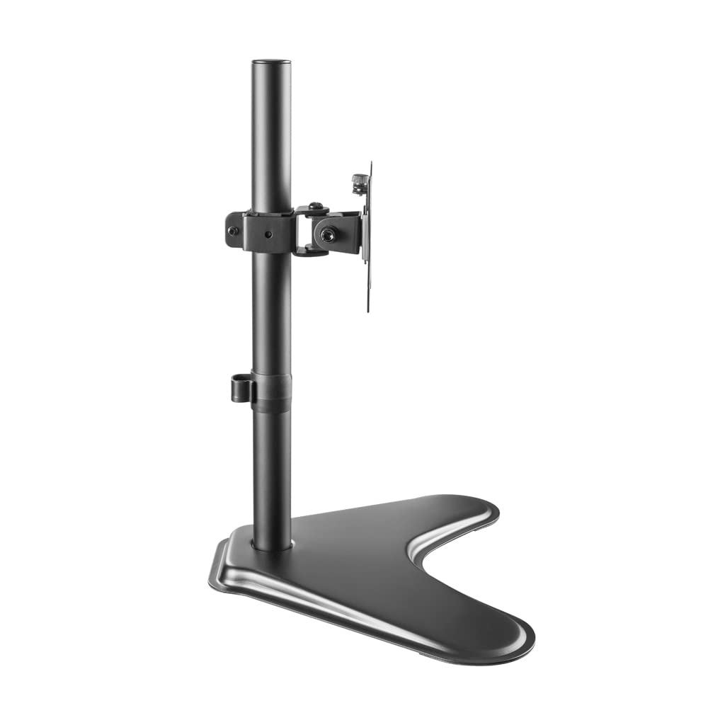 Amer EZSTAND Monitor Free-Standing Desk Stand for 1 Screen up to 32 inches Heavy-Duty Fully Adjustable with Max VESA 100x100mm