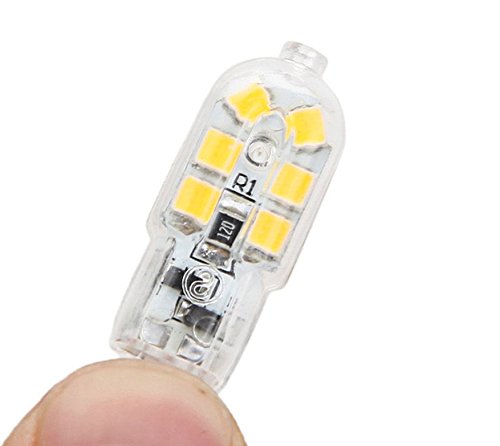 G4 LED Light Bulbs G4 Bi-Pin Base 1.5W (20W Halogen Bulb Equivalent) 12V Warm White 3000K LED Bulbs for Landscape Ceiling Under Counter Puck