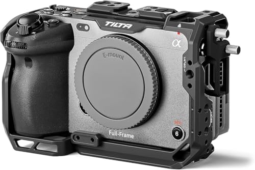 Tilta Full Camera Cage for FX3/FX30 V2 | Top Plate NATO Rail, Cold Shoe, 1/4""-20 and 3/8""-16 | Thumb Screw Design | Black