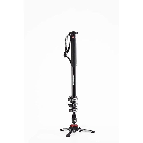 Manfrotto Xpro 4 Section Aluminum Video Monopod, Black (MVMXPROA4US)