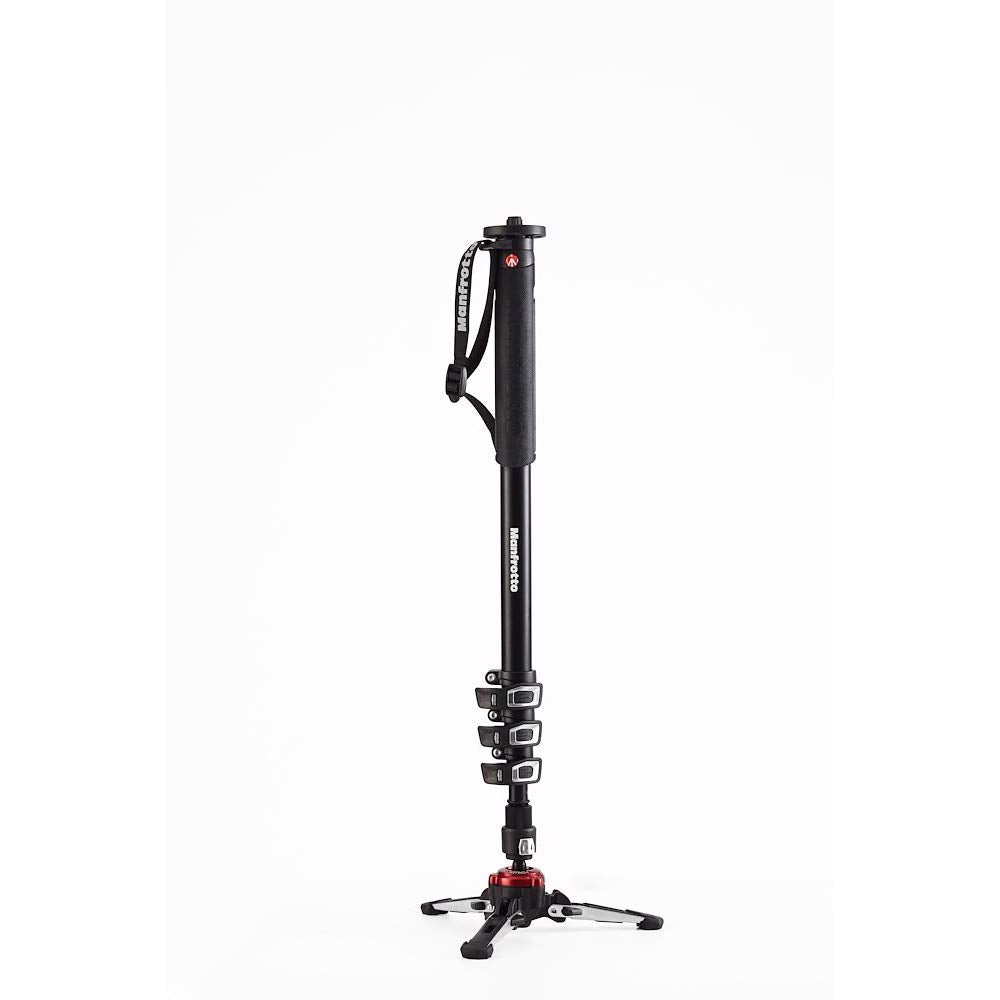 Manfrotto Xpro 4 Section Aluminum Video Monopod, Black (MVMXPROA4US)