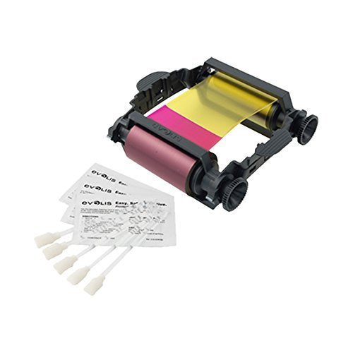 Evolis YMCKO Color Ribbon - 100 prints For Badgy1 Printers (VBDG204EU) by Evolis
