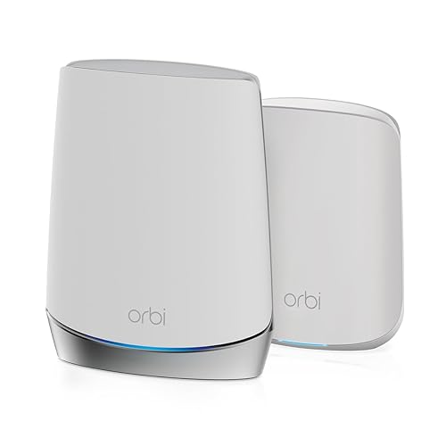 NETGEAR Orbi Whole Home Tri-Band Mesh WiFi 6 System (RBK652S) - Router + 1 Satellite Extender - Security Features - Coverage up to 3,500 sq. ft., 40