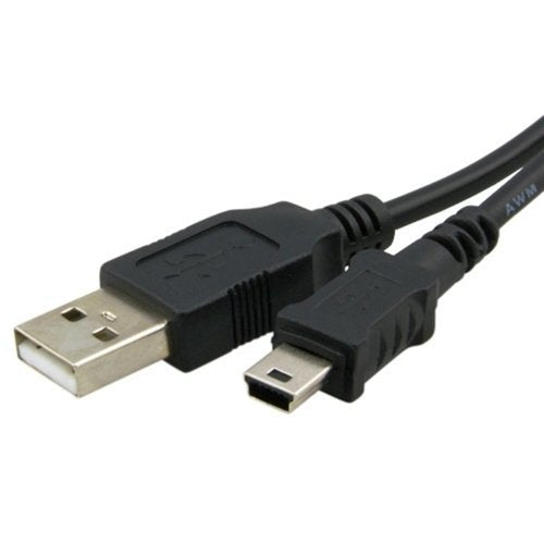 Power Supply Mini USB Cable Cord Lead Wire for Canon Camcorder,6 Feet(Black)