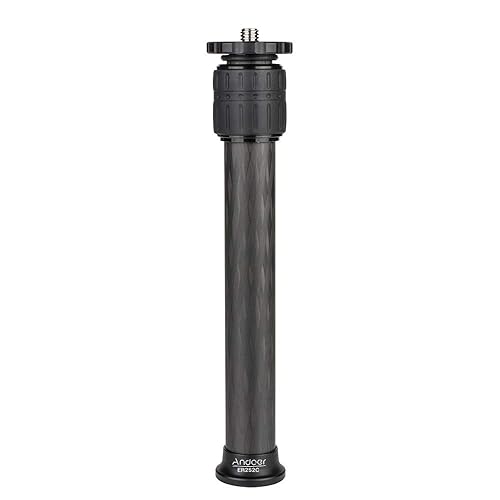Andoer ER252 Tripod Extender Tube, 2-Section 25mm/ 0.98(Diameter) Carbon Fiber Center Column Extension Tube, Compatible with All Zhiyun, FeiyuTech