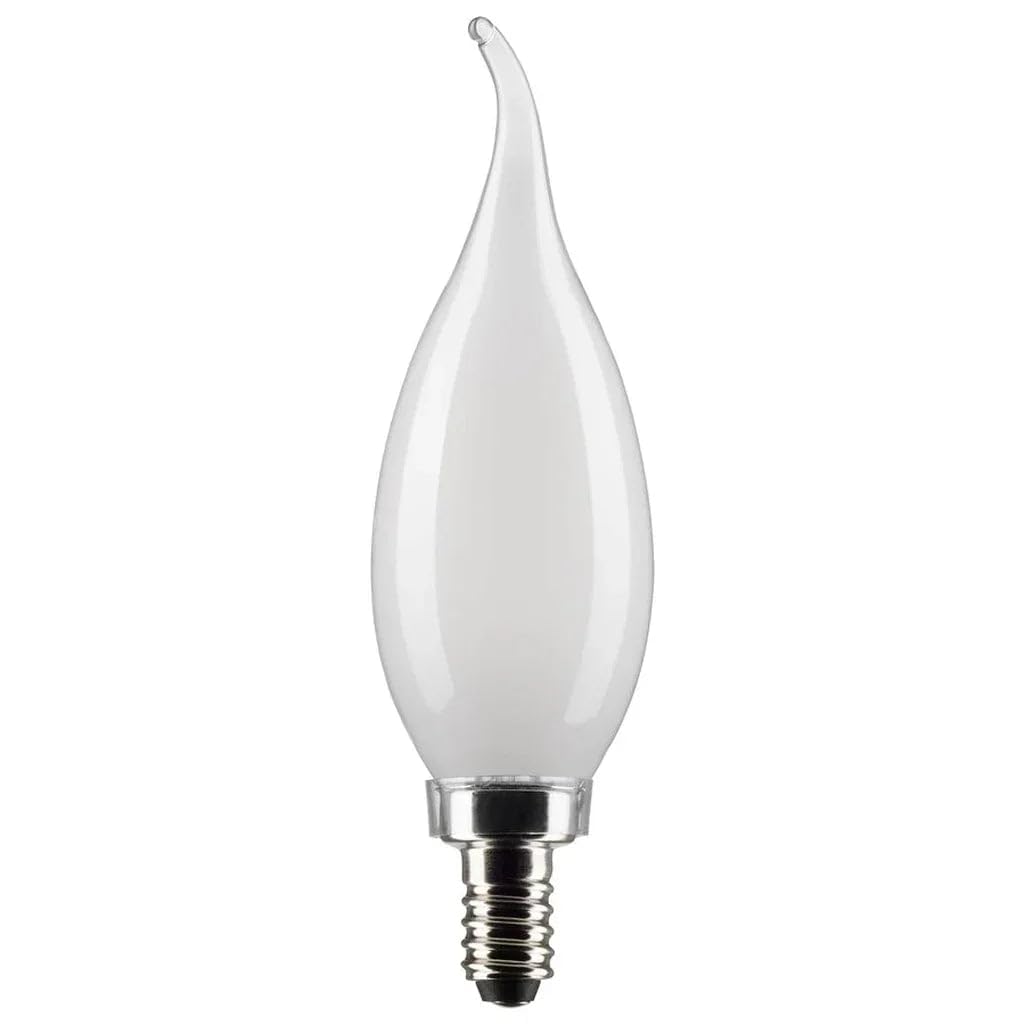 Satco 3-Watt LED E12 Light Bulb, 2700K, 15000 Hour Rating, Dimmable