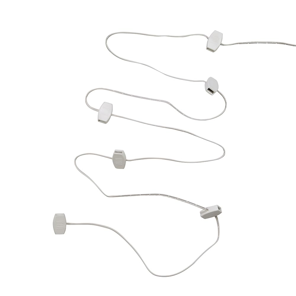 USB White Wire Extension Cord with 12 Power Outlets
