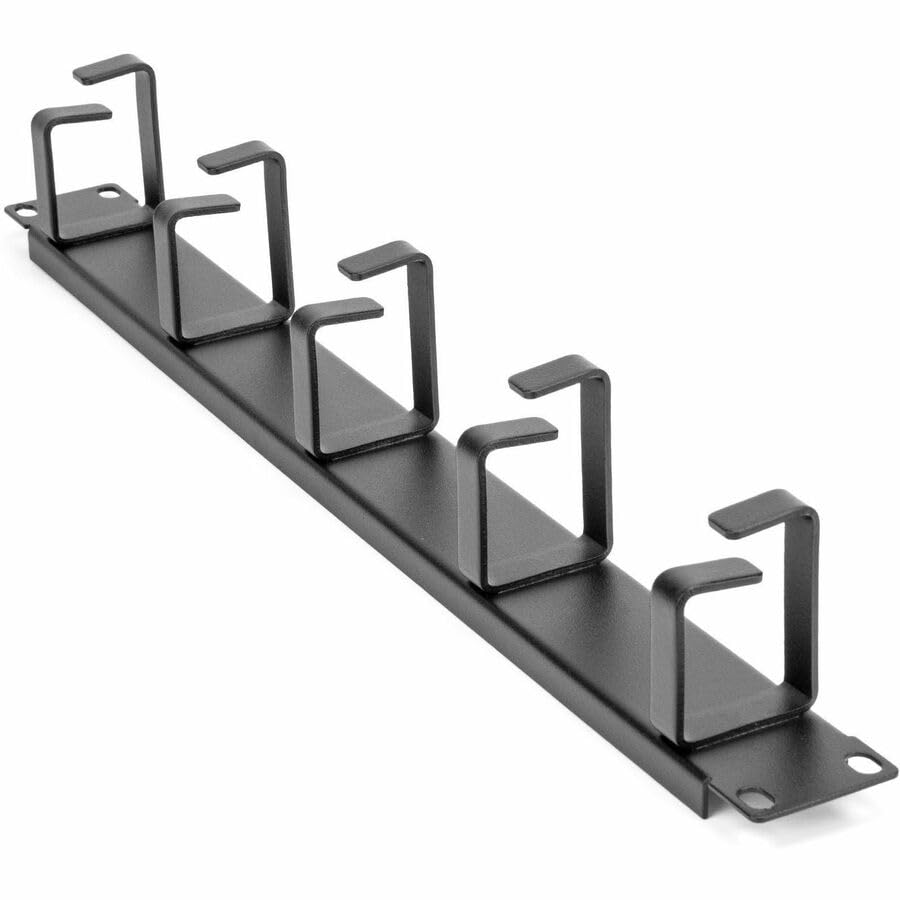 Rocstor Y10E046B1 1U 19in Metal Rackmount Management Panel Cable Routing, 1.73" x 19" x 2.70", Black