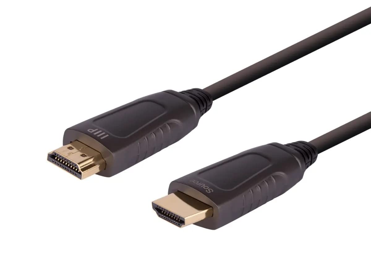 Monoprice 8K Ultra High Speed Fiber Optic Certified HDMI Cable - HDMI 2.1, 8K@60Hz, 4K@120Hz, 48Gbps, HDR, VRR, Active Optical Cable (AOC), 49ft
