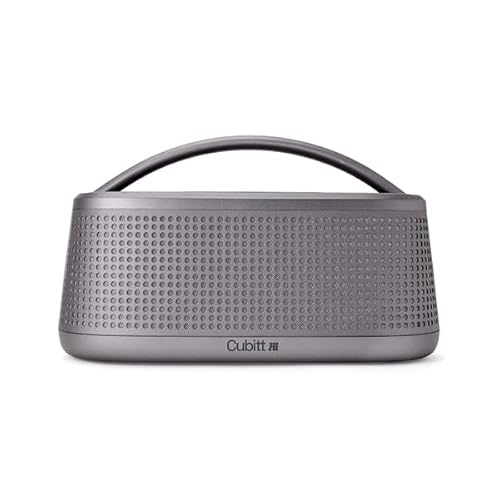 Cubitt Power Pro Gen2 Portable Bluetooth Speaker - 40W Loud Sound, Waterproof IPX7, Bluetooth 5.3, TWS Pairing, Quick USB-C Charging - Gun Metal