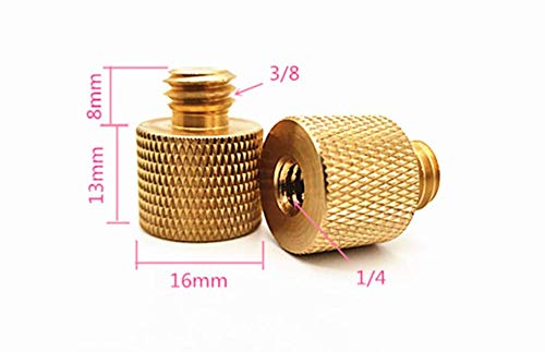 Donut 1/4 Female to 3/8 Male Screw Adapter Tripod Thread Mount Adapter Accessories for Tripod Microphone Holder Camera 2 Pack