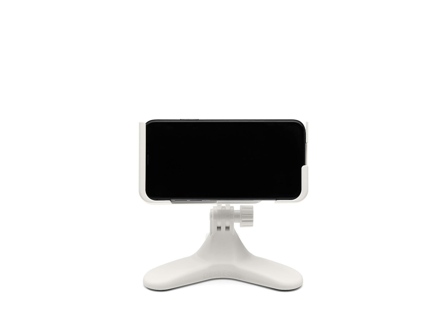WeatherTech DeskFone Two View in White - Adjustable, Universal Cell Phone Holder Mount Stand for Desk, Counter, Table - Tripod Design for iPhone