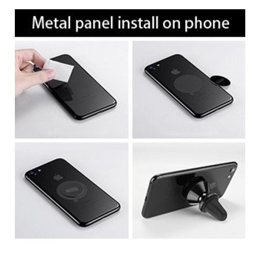 IFLASH Magnetic Mount, Aluminum Universal Air Vent Magnetic Car Mount Phone Holder, 360 Degree Rotation for Multi-Angle View, Cradle-Less Car Phone