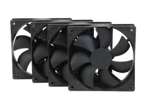 Rosewill 120mm Case Fan 4-Pack, Long Life Sleeve Bearing Computer Case Fan ROCF-13001, Ultra Quiet Computer Cooling Fan 4 Pack 120 mm Standard Case