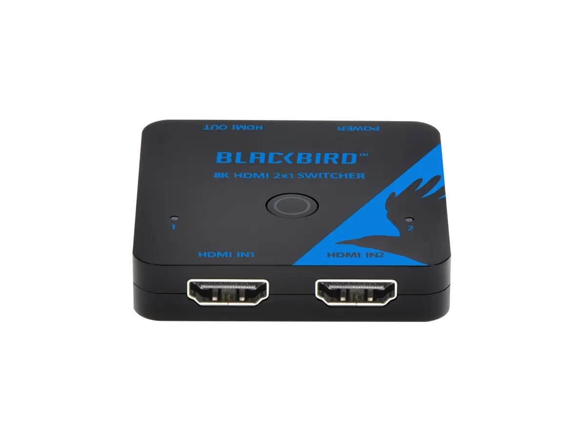 Monoprice 2x1 HDMI Switch, 8K@60Hz, 4K@120Hz, 48Gbps, HDMI 2.1, HDCP 2.3, HDR10+ and Dolby Vision, Low Latency Support, for HDTV, Xbox, PS5/4/3