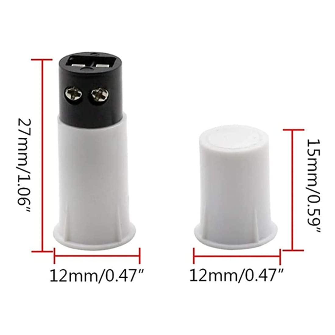 bnafes MC-33C NC Magnetic Reed Switch Recessed Door Window Alarm, Magneti Door Switch, Contact Sensor, for Home Security and Burglar Alarm Systems (4
