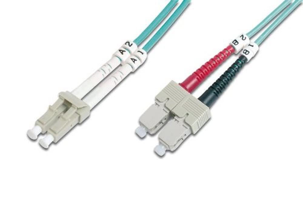 Add-On Computer Products Add-On Computer 3m LC (Male) to SC (Male) Aqua OM4 Duplex LSZH LOMM Patch Cable (ADD-SC-LC-3M5OM4)