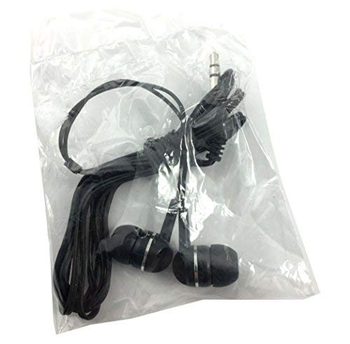 SmithOutlet 100 Pack Low Cost Earbuds in Bulk | Model SG-ID3-100 | Wired 3.5 MM Jack Connectivity | for Schools, Classrooms, Students, Libraries