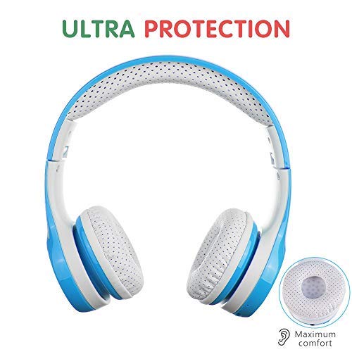 YUSONIC Kids Wireless Headphones, 5 Button Easy Use Bluetooth Toddler Headphones 93db Volume Limited Foldable with Built-in Mic for Cell Phones TV…