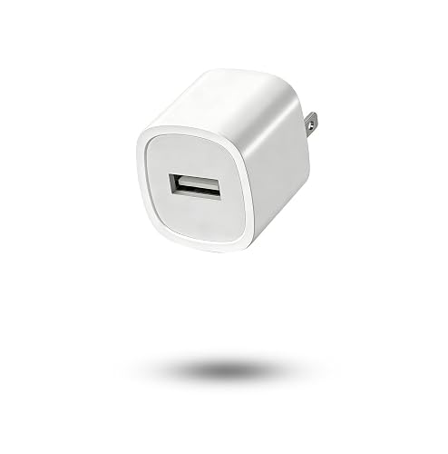 5W iPhone Charger Block for iPhone SE/11/X/XR/XS/8/7/6/5, USB-A Power Adapter Travel Plug Cube for Apple Watch AirPods LG Moto Kindle White 1Pack