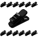 FENGWANGLI Headphone Clip for Shirt, 1 Inch Length Small Earbud Cord Management Earphone Mount Cable Clothing Clip to Keep Microphone Cord in Place…