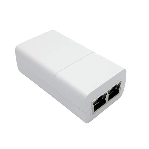 Poe Texas PoE Injector - Single Port Power Over Ethernet Passive PoE Adapter - 10/100/1000 Gigabit Data with Integrated 48V 15W Power Supply - Plug