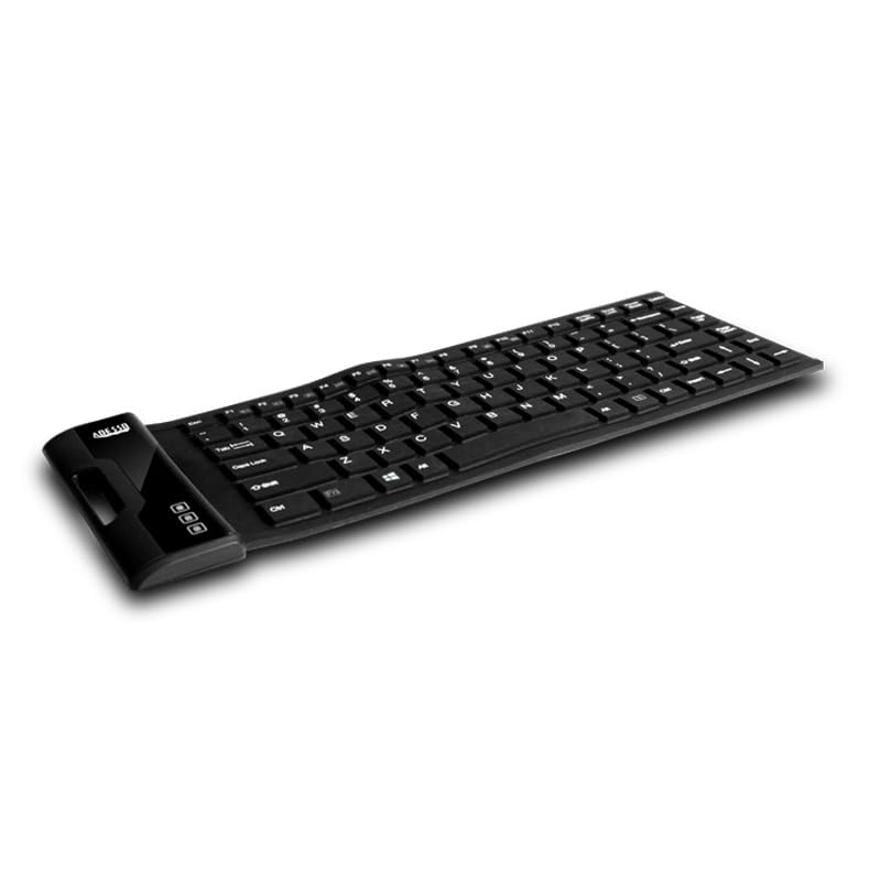 Adesso AKB-212UB Silicone Waterproof Flex Keyboard Mini Size 87 Keys Black