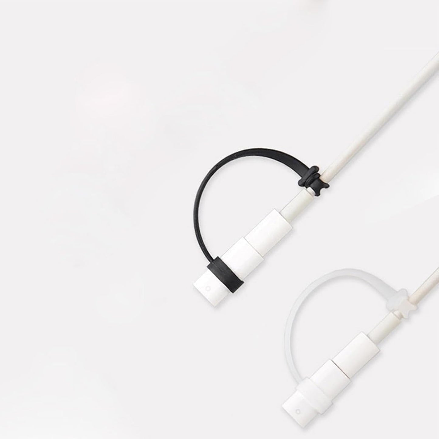 2pcs Silicone Cable Converter Holder Strap Tether,Anti Lost Cover Protections Sleeve Case for Various Charging Adapters Cable Adapter,Cable Straps
