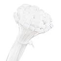 ALIPOBO 14 inch White Zip Ties, 100 Pack, 50 LBS Tensile Strength, UV Resistant, Multi-Purpose Self-Locking Nylon Cable Ties for Indoor and Outdoor