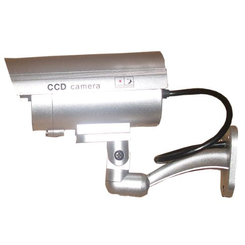 JYtrend 4 Pack (TM) Outdoor Dummy Fake Security Camera with Inflared LEDs Blinking Light, Silver
