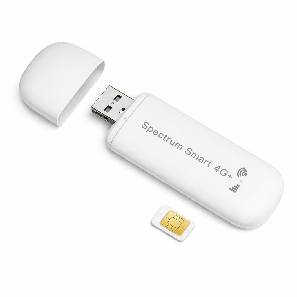 Spectrum Smart 4G LTE USB WiFi Hotspot | Double-Carrier (AT&T/T-Mobile) | SIM Included | Portable WiFi for Travel, Car, RV, Camping & Remote Work