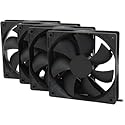 Rosewill 120mm Case Fan 4-Pack, Long Life Sleeve Bearing Computer Case Fan ROCF-13001, Ultra Quiet Computer Cooling Fan 4 Pack 120 mm Standard Case