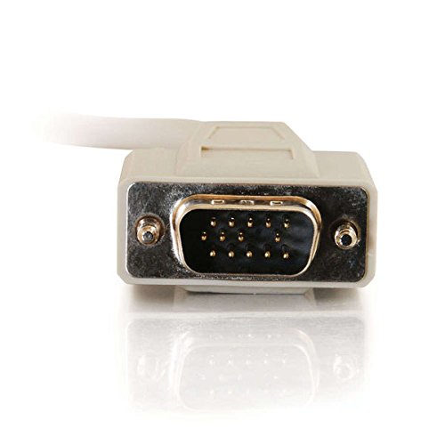 C2G 02635 Economy HD15 SVGA M/M Monitor Cable, Beige (6 Feet, 1.82 Meters)