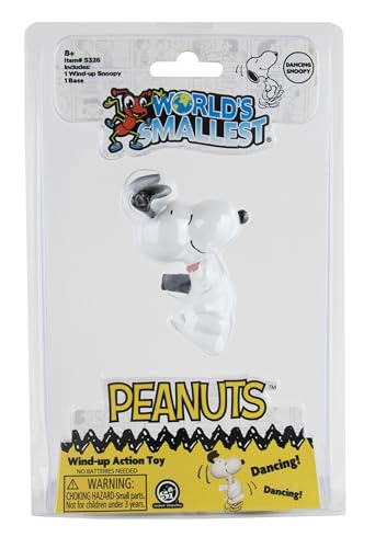 World's Smallest Dancing Snoopy Wind-up Toy, Peanuts Snoopy Fans, Nostalgic Gifts, Classic Toy, for Collectors and Fans Ages 6 and up.