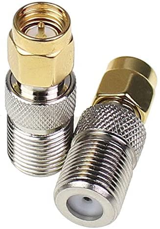 DHT Electronics 2pcs RF coaxial Coax Adapter SMA Male to F Female