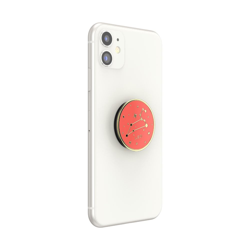 PopSockets Phone Grip with Expanding Kickstand, Adhesive Grip, Enamel - Zodiac Leo