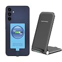 External Type-C Wireless Charging Adapter Receiver for Samsung Galaxy A14 A24 A34 A04 A54 with Stand Folding Charger