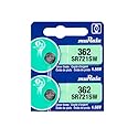 Murata 362 SR721SW Battery 1.55V Silver Oxide Watch Button Cell - Replaces Sony 362 (2 Batteries)