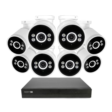 Swann AdvancedX Wired NVR 4K Security Camera System 16 CH, 8 PoE Outdoor Cameras, 2TB, Color Night Vision, Motion Detect