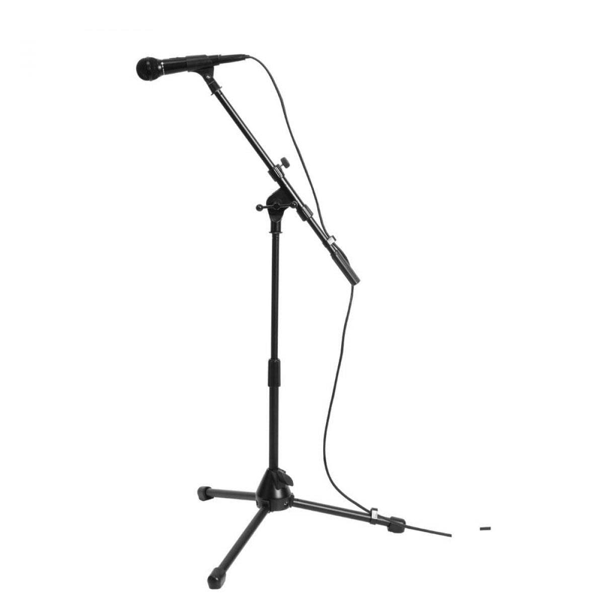 OnStage On-Stage MS7411B Short Drum/Amp Tripod Microphone Stand with Boom, Black