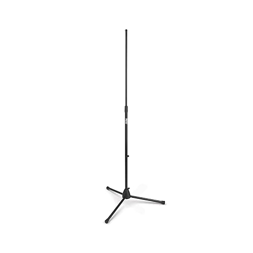 On-Stage MS7700B Tripod-Base Mic Stand (Setup for Vocal and Instrument Microphones, Adjustable Height, 5/8?-27 Threading, Portable, Folding, Nonslip