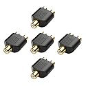 Cable Matters 5-Pack Gold Plated RCA Split Adapter