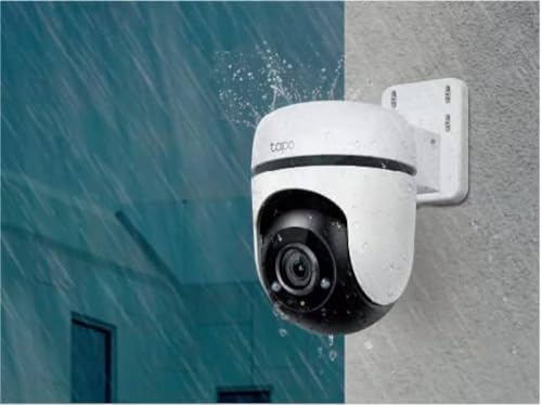 Tapo 2K Outdoor Wired Pan/Tilt Security Wi-Fi Camera, 360° View, Motion Tracking, Works w/Alexa & Google Home, Color Night Vision, Free AI Detection