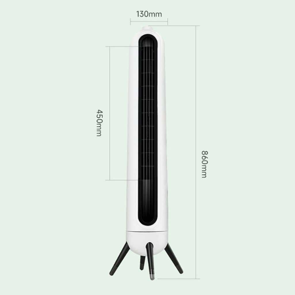 YWangQiang Standing Fan 3 Speed Settings Tower Fan, Standing Fan with Three-Claw Base, Bladeless Oscillating Fan for Home/Office 9H Timer Quiet