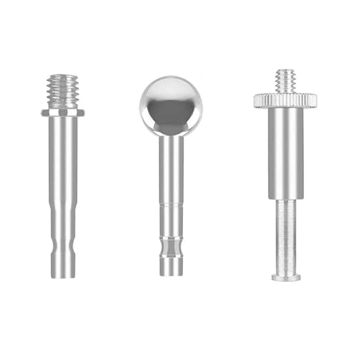 ThtRht 3 Pack Boom Arm to 17mm Ball 1/4 inch 3/8 Screw Bolt Mount Connector Adapter Joint Head Converter for Microphone Arm Stand Mic Arm Scissor